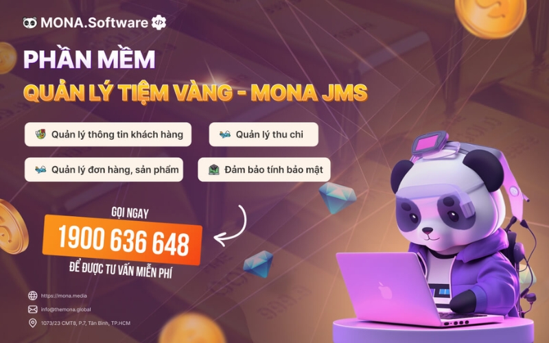 Phần mềm quản lý tiệm vàng MONA JMS