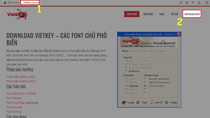 download phần mềm vietkey