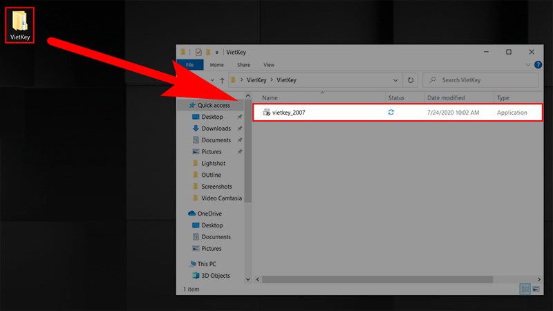 mở file cài đặt