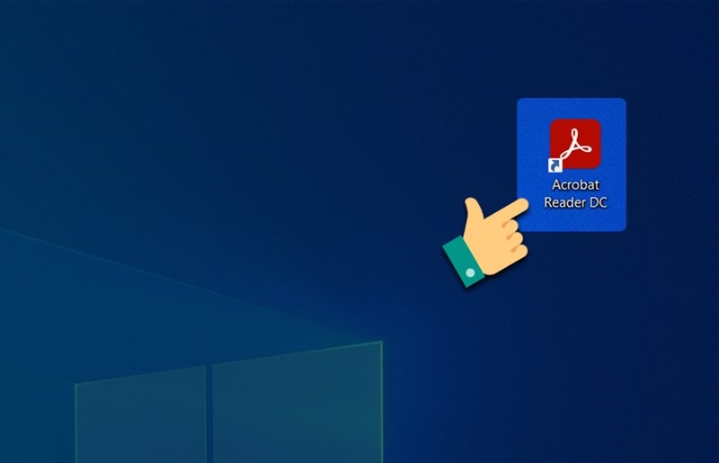 mở phần mềm Adobe Reader trên máy tính
