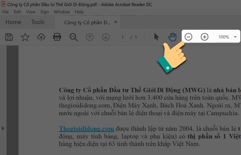Nhấn vào biểu tượng +/-,