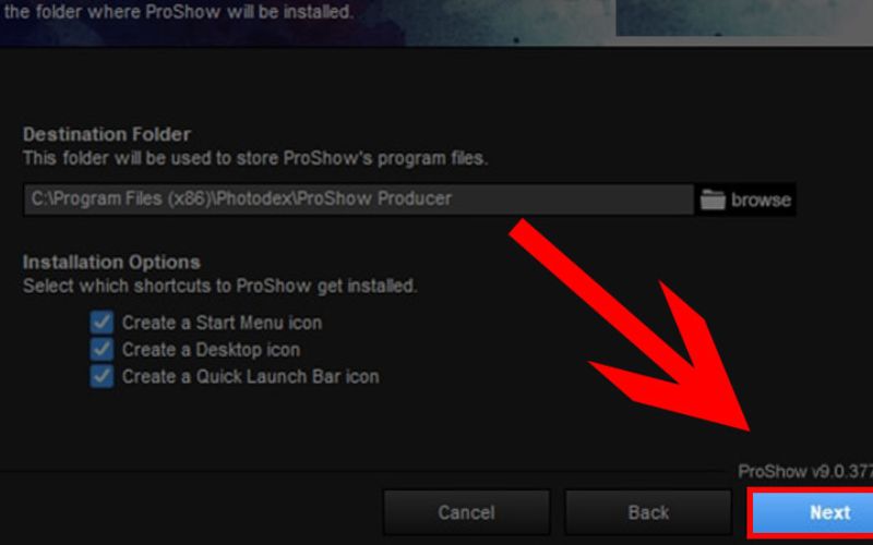 chọn như hình và bấm next