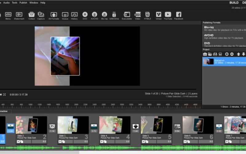 thêm hiệu ứng chuyển cảnh