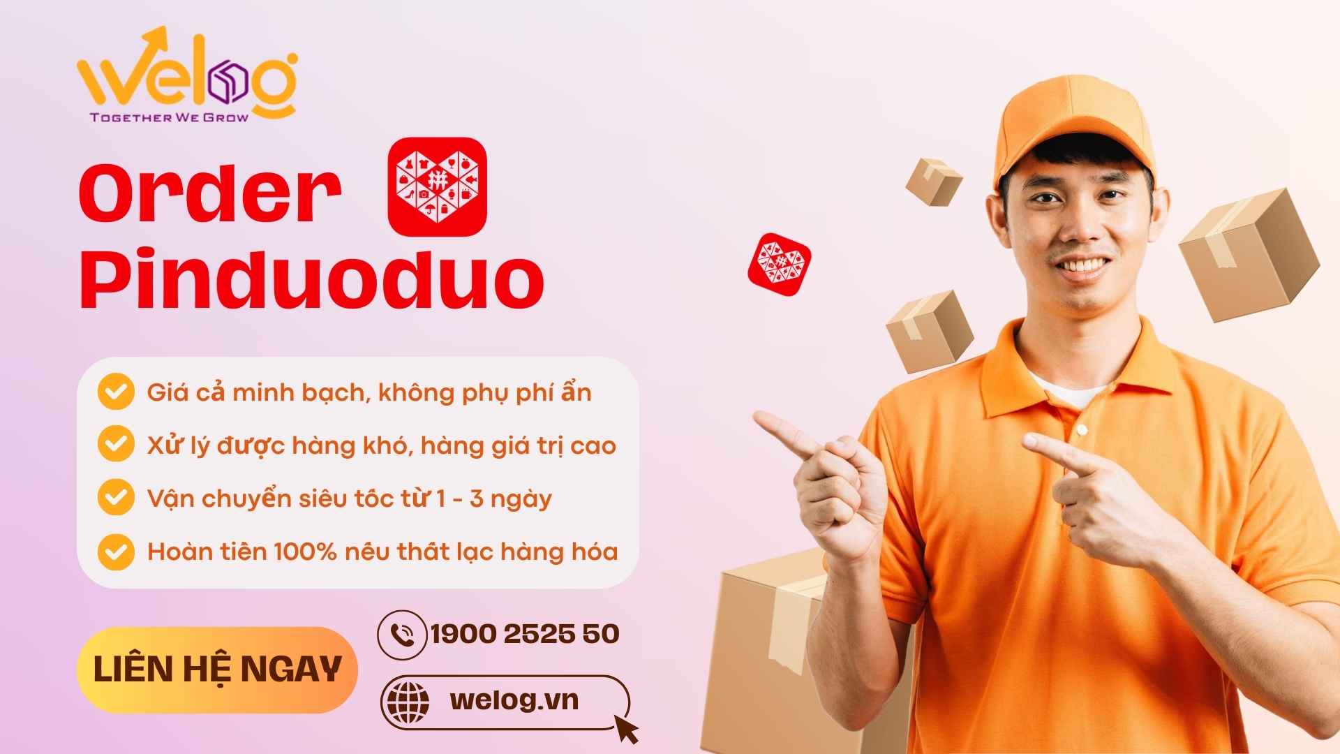 Dịch vụ order hộ Pinduoduo tại WeLog Logistics