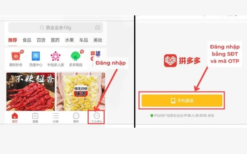 cách lấy mã giảm giá Pinduoduo trực tiếp trên website