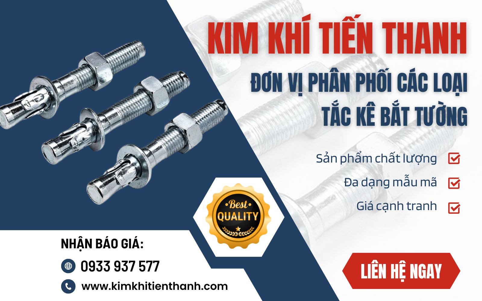 Mua tắc kê các loại giá tốt tại Kim Khí Tiến Thành