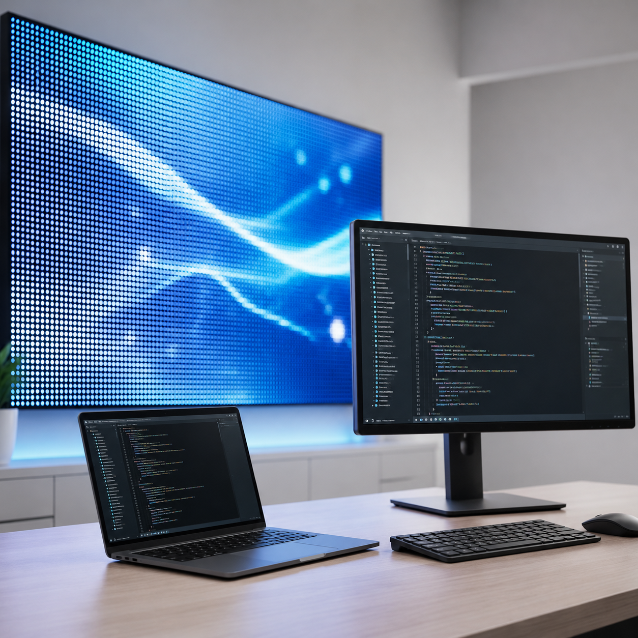 Màn hình led khác gì màn hình máy tính? Giải thích cho dev